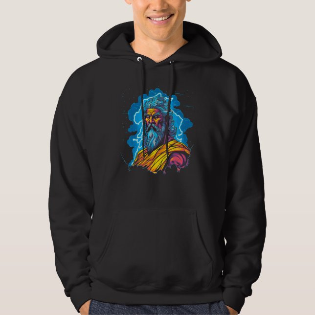Zeus Greek Mythology God of all Gods Hoodie (Framsida)