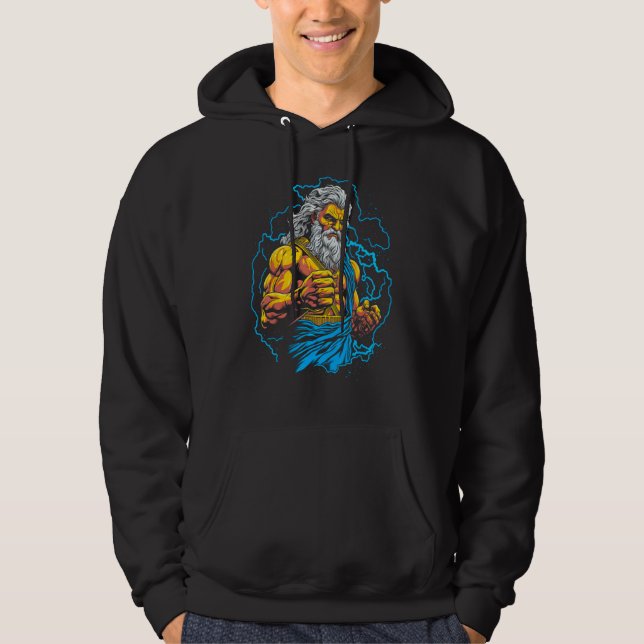 Zeus Greek Mythology Jupiter Hoodie (Framsida)
