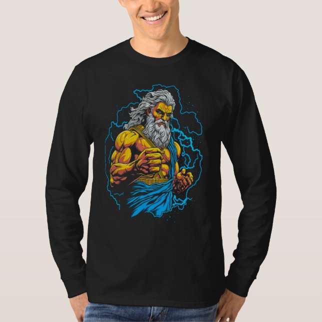 Zeus Greek Mythology Jupiter T Shirt (Framsida)