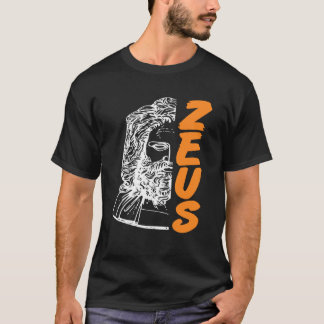 Zeus Grekisk Gud av Åska Kraft Styrka Olympen L T Shirt