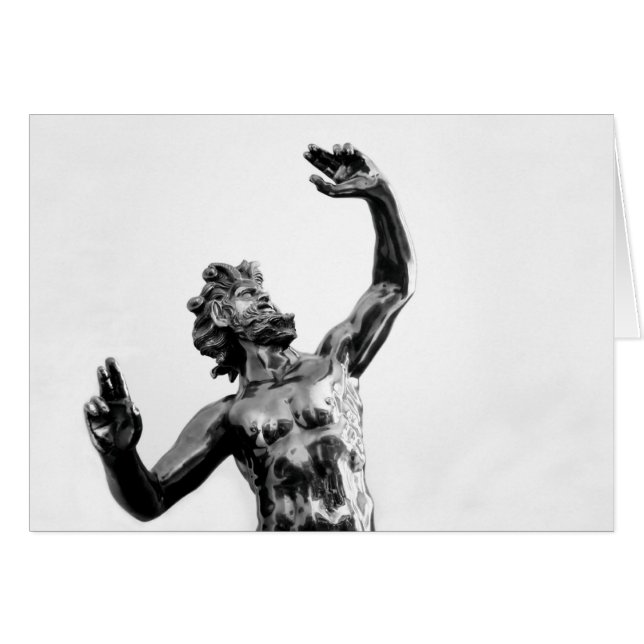 Zeus grekisk gud hälsningskort (Framsidan Horizontal)