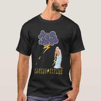 Zeus Grekisk Gudadöd Blixt Storm Retro T Shirt