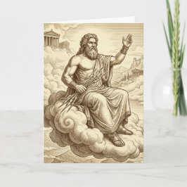 Zeus Grekisk Mytologi Grattiskort Kort