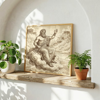 Zeus Grekisk mytologi Poster
