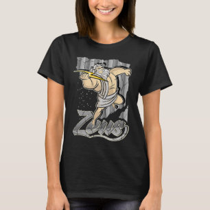 Zeus grekiska gud Hero Costume Training Gud of Kri T Shirt
