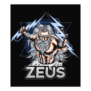 Zeus grekiska Mythology Teckning Fototryck