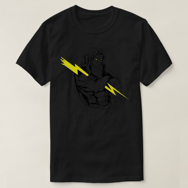 Zeus gud och Thunder-antikens grekiska min... T Shirt (Design framsida)
