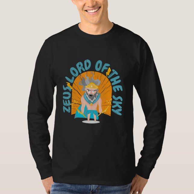 zeus herr åskgud kast kasta t shirt (Framsida)