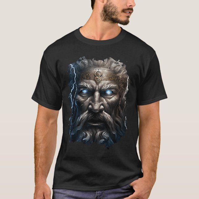 Zeus, herre av de grekiska mytologgudarna t shirt (Framsida)