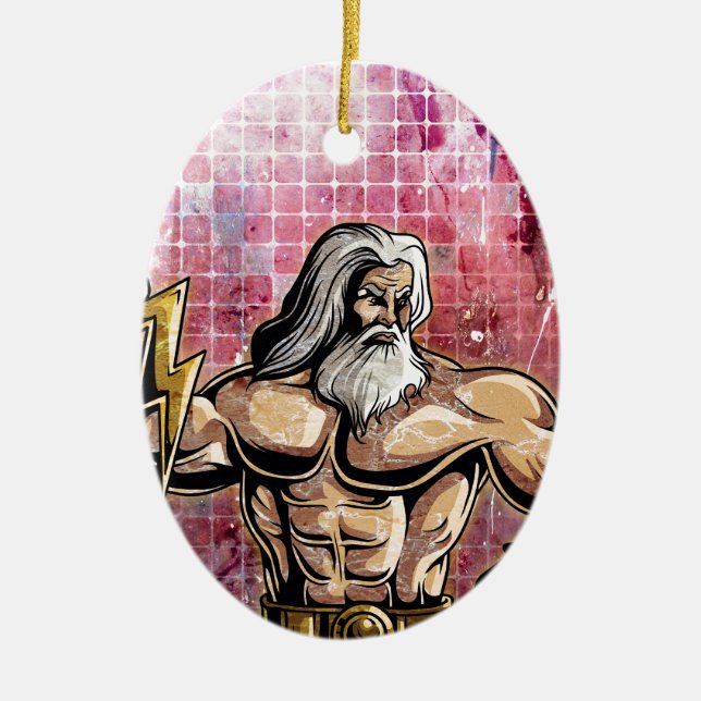 Zeus Julgransprydnad Keramik (Framsidan)