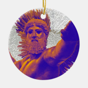 Zeus - Jupiter Julgransprydnad Keramik