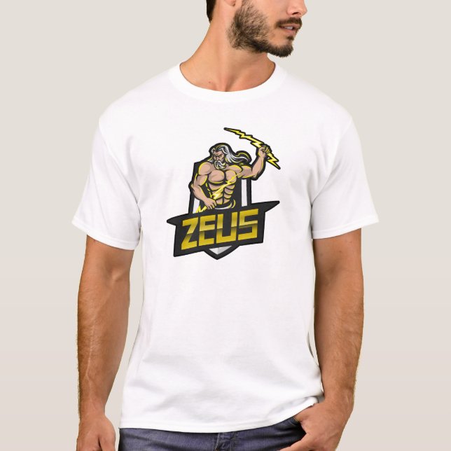 Zeus Lighblixt Grekiska Myths T Shirt (Framsida)