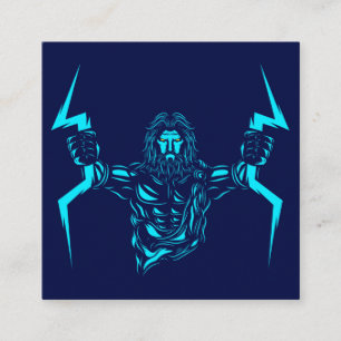 Zeus mythology pop fyrkantigt visitkort