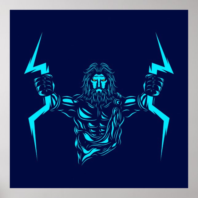Zeus mythology pop poster (Framsidan)