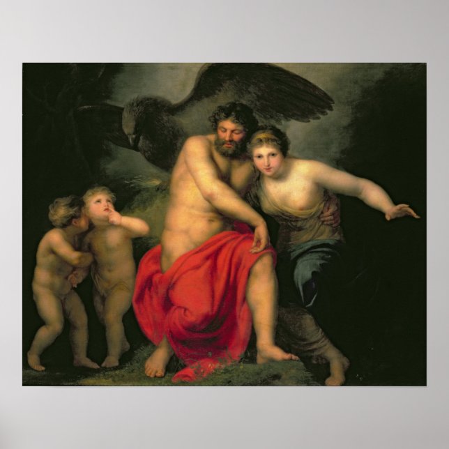 Zeus och Hera på berget Ida, 1775 Poster (Framsidan)