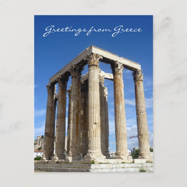 zeus temple hälsning vykort (Framsida)