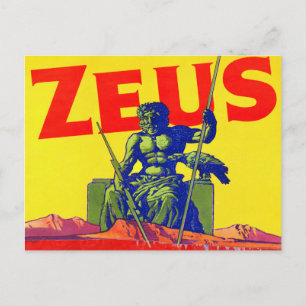 Zeus - Vintage affisch Design Vykort
