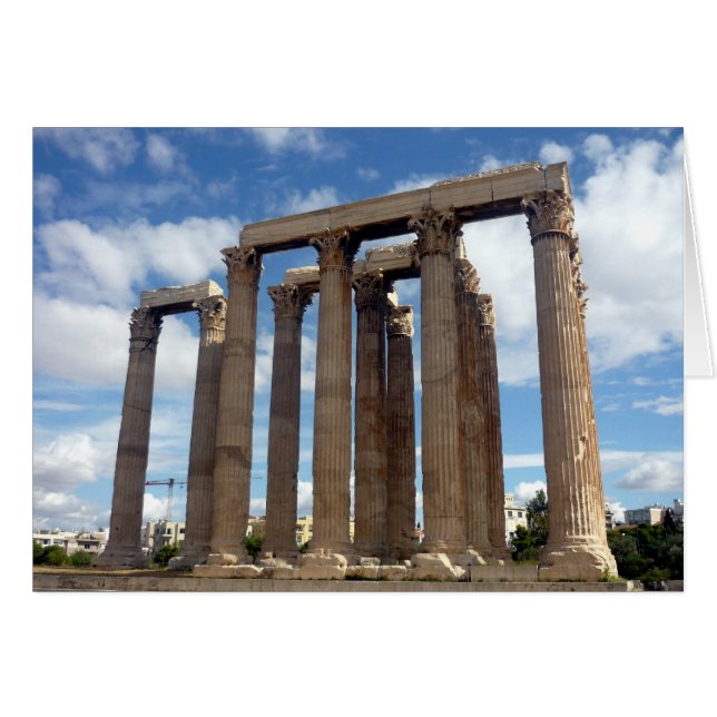 zeustempel hälsningskort (Framsidan Horizontal)