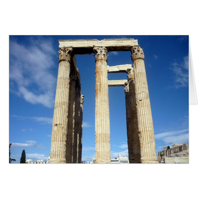 zeustempel tre hälsningskort (Framsidan Horizontal)