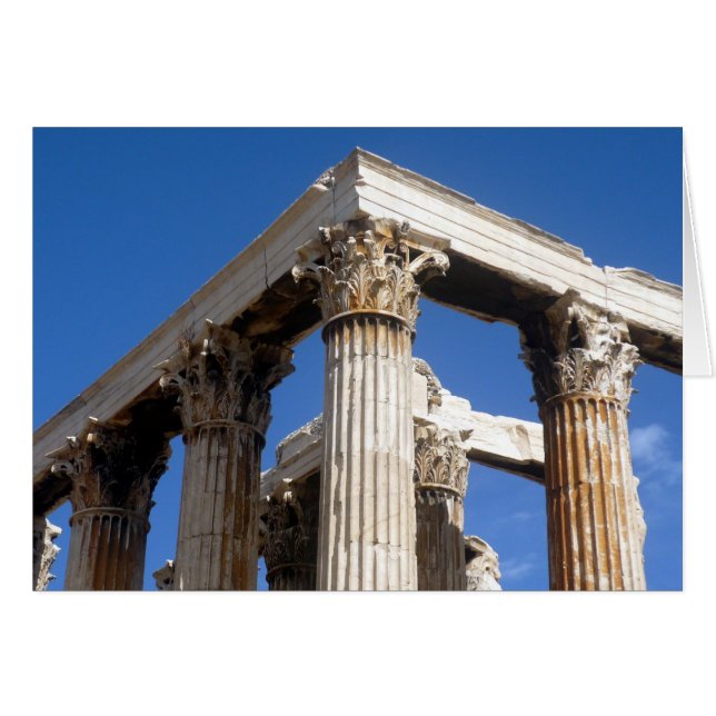 zeustempelhörn hälsningskort (Framsidan Horizontal)