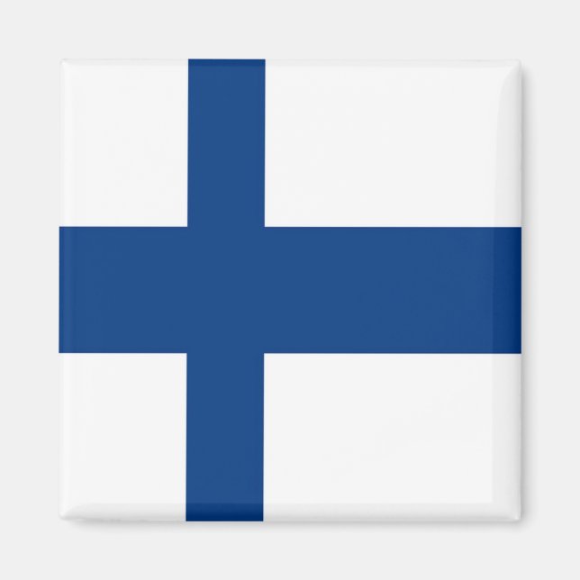 zFI001 FINNISH FLAGGA, Finland, Fridge Magnet (Framsidan)
