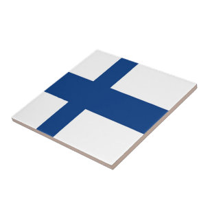 zFI001 FINNISH FLAGGA, Finland Kakelplatta