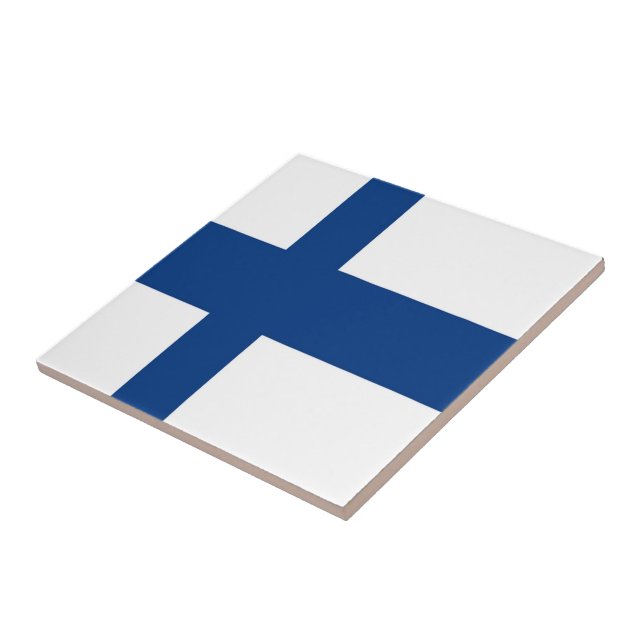 zFI001 FINNISH FLAGGA, Finland Kakelplatta (Sidan)