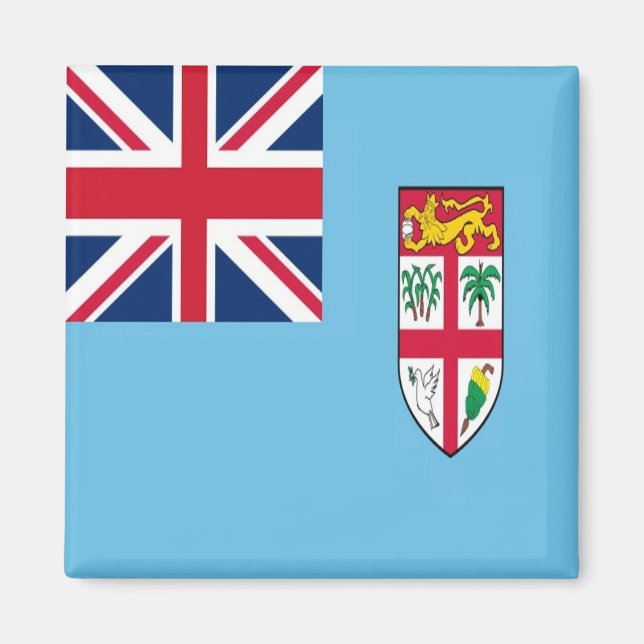 zFJ001 FIJI FLAGGA, Oceanien, Fridge Magnet (Framsidan)