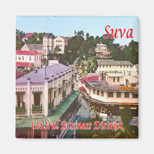 zFJ004 FIJI, Suva, Business District, Fridge Magnet