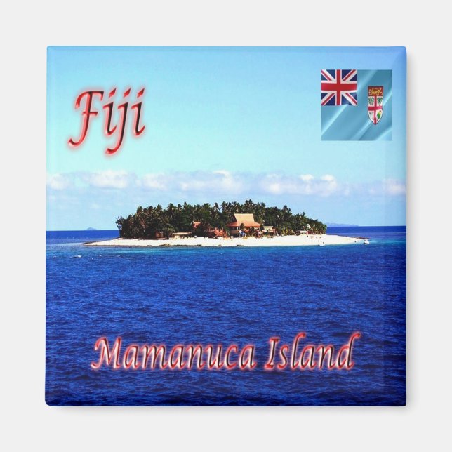 zFJ011 FIJI, MAMANUCA ISLAND, Oceanien, Fridge Magnet (Framsidan)