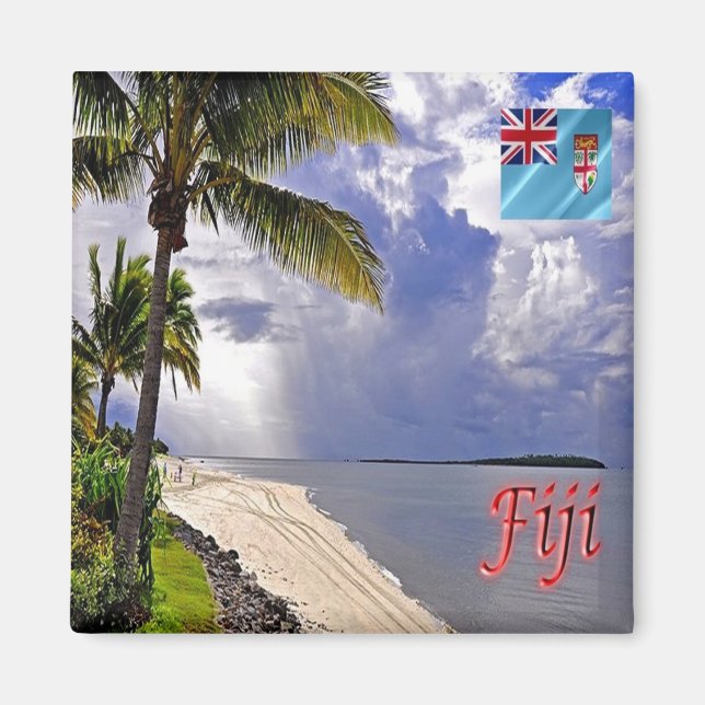 zFJ012 FIJI, DENARAU ISLAND, Oceanien, Fridge Magnet (Framsidan)