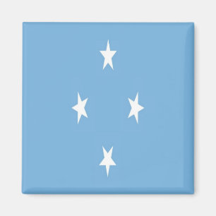 zFM001 MICRONESIA FLAGGA, Oceanien, Fridge Magnet