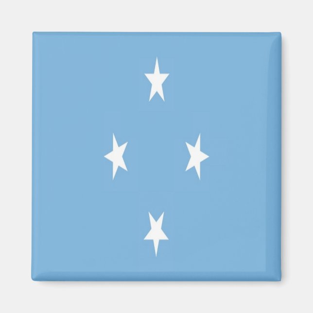 zFM001 MICRONESIA FLAGGA, Oceanien, Fridge Magnet (Framsidan)