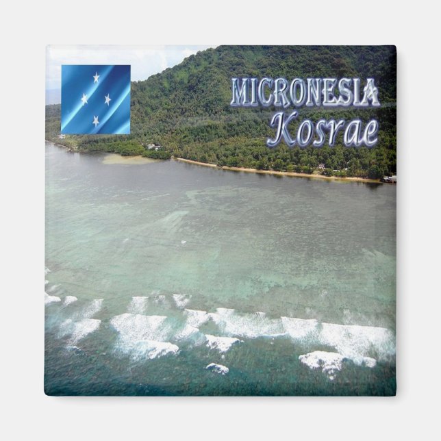 zFM005 KOSRAE, Mikronesien, Oceanien, Fridge Magnet (Framsidan)