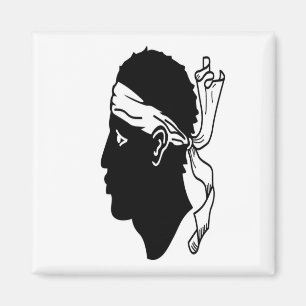 zFR003 FLAGGA Korsika, Korsika, Fridge Magnet