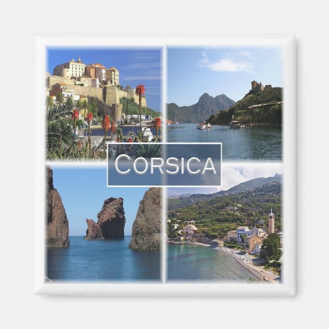 zFR005 CALVI Corse Corsica, Fridge Magnet (Framsidan)