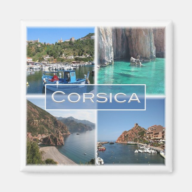 zFR007 SCANDOLA, Korsika, Fridge Magnet (Framsidan)