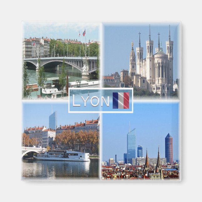 zFR019 LYON, Basilica De Fourviere, Fridge Magnet (Framsidan)