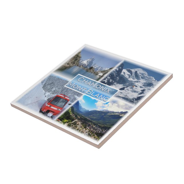 zFR021 CHAMON, Mont Blanc Kakelplatta (Sidan)