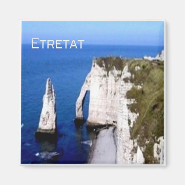 zFR024 FÉCAMP Harbour, Normandie, Frankrike, Fridg Magnet (Framsidan)