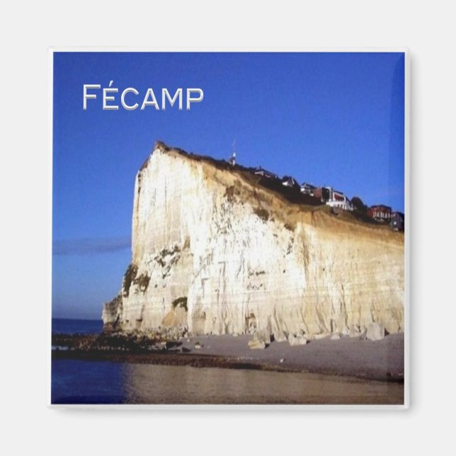 zFR026 FÉCAMP The Cliffs, Normany, Fridge Magnet (Framsidan)