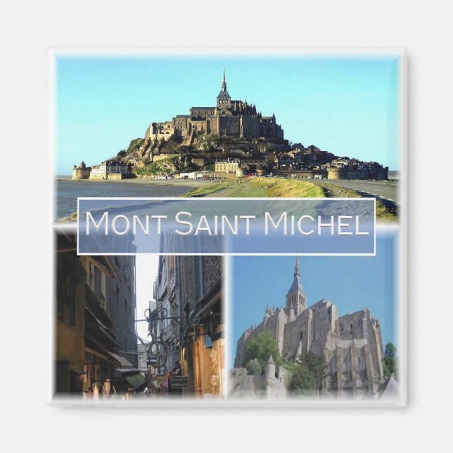 zFR029 MONT SAINT MICHEL, Normandie, Fridge Magnet (Framsidan)