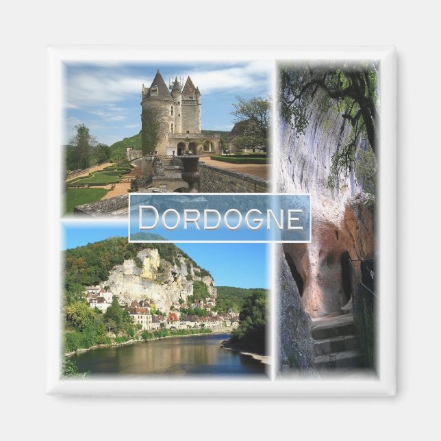 zFR033 DORDOGNE, Frankrike, Fridge Magnet (Framsidan)