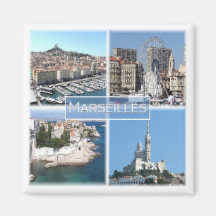 zFR035 MARSEILLES, Frankrike, Fridge Magnet