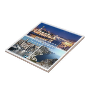 zFR036 MARSEILLES, Frankrike, Kakelplatta