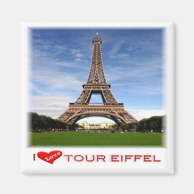zFR041 TOUR EIFFEL, Paris, Frankrike, Fridge Magnet (Framsidan)