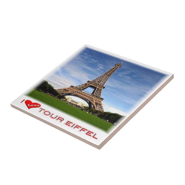 zFR041 TOUR EIFFEL, Paris, Frankrike, Kakelplatta (Sidan)