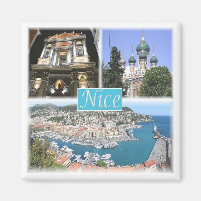 zFR043 NICE, Provence, Frankrike, Fridge Magnet (Framsidan)