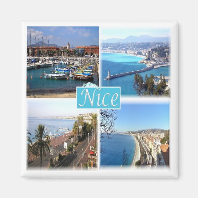 zFR045 NICE, Provence, Frankrike, Fridge Magnet (Framsidan)