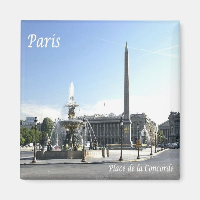 zFR050 PARIS, Ställe de la Concorde, Fridge Magnet (Framsidan)